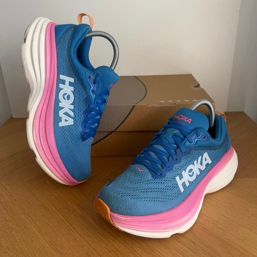 HOKA ONE ONE Bondi 8 ‘Coastal Sky’ Women Running Sneakers- SZ 7